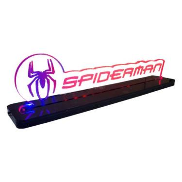 Imagem de Luminária Geek Gamer Spider Man (Homem Aranha) Material Acrílico - LED