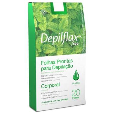Imagem de Folhas prontas depilação corporal depilflax hortela 20 un