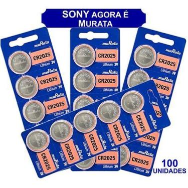 Imagem de 100 Baterias Sony Cr2025 3v Relógio Pc Camera Digital