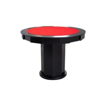 Imagem de Mesa de Carteado com Gavetas e Porta copos - 1,09x0,80 - Com xadrez - 