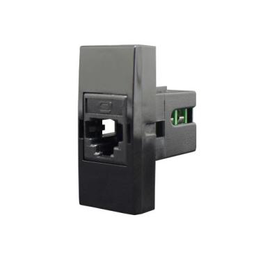 Imagem de Módulo Tomada RJ11 Inova Pro Class Black Piano 85515 Alumbra