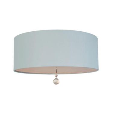 Imagem de Luminária Plafon Com Cristal Cúpula Azul 50x15 3E27 4937 - Tom Luz