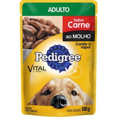 Imagem de Sachê Ração Molhada Pedigree Adulto Porte Pequeno 100g Carne - Pedigre