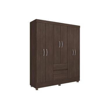 Imagem de Guarda Roupa 6 Portas e 2 Gavetas Flash II Cafe Touch - Demóbile