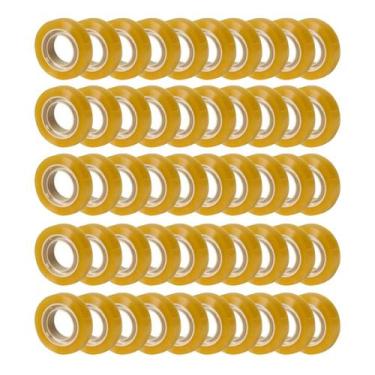 Imagem de Fita Durex Adesiva 12mm x 33m Fit-Pel kit com 50 rolos