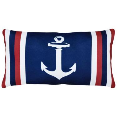 Imagem de Almofada Estampada Náutica Remo Timão Ou Âncora Sarja 30x50 - M3 Decor