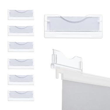 Imagem de Y YOMA Pacote com 6 abas de pasta de arquivo de plástico com inserções para pastas de arquivos penduradas, trilho de aba decorativa, abas ajustáveis, material de escritório, adequado para tamanho