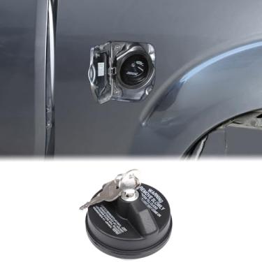 Imagem de Aunginsy Tampa de reposição de tanque de combustível antifurto compatível com acessórios Nissan Frontier 2009-2017, tampa do tanque de combustível ABS para porta de carro com trava de tampas de gás