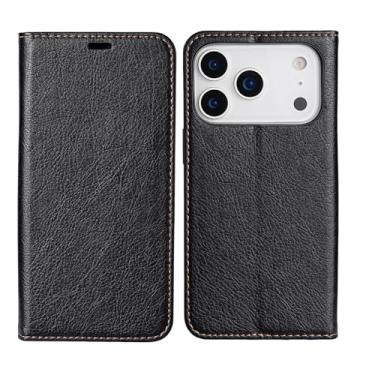 Imagem de LTLMYDAM Capa flip para iPhone 17 Pro Max/17 Pro/17 Air/17, carteira de couro executivo, fecho magnético, capa para celular, proteção contra quedas macia, capa interna, preta, 17