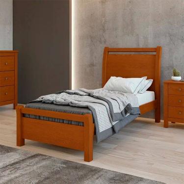 Imagem de Cama de Solteiro MDP MDF Suporta até 90kg Lopas Reali