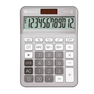 Imagem de Calculadora de mesa 12 dígitos PC318 - Procalc