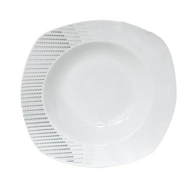 Imagem de Prato Fundo de Porcelana Brilho de Diamante 21,5cm 1 peça