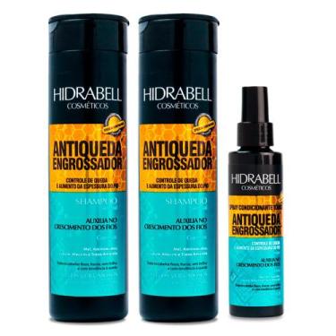 Imagem de Kit Antiqueda Hidrabell  2 Shampoos e 1 Tônico Engrossador para Queda 