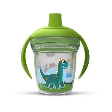 Imagem de Copo Infantil de Transição Dinossauros 170 ml Antivazamento (Verde)