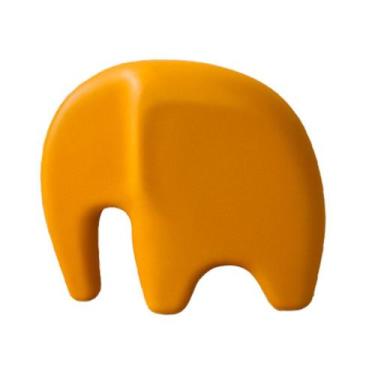 Imagem de Escultura Elefante Minimalista em Cerâmica Fosca Decorativa - Amarela 