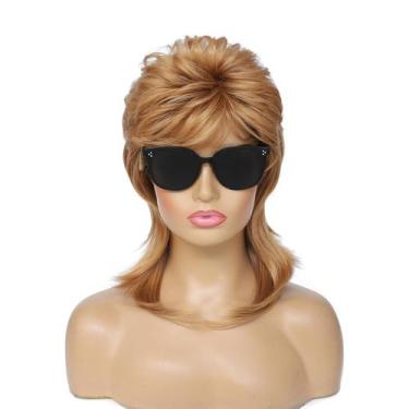 Imagem de Peruca de tainha adequada Joe Dirt para mulheres loiras morangos - Ade