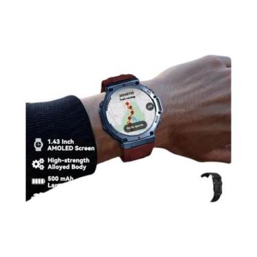 Imagem de Relógio Inteligente Masculino À Prova d'Água 10ATM T-Rex3 Com GPS, 170