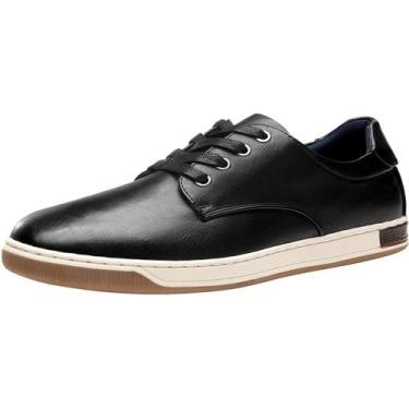 Imagem de Sapatos casuais Jousen Fashion, tênis masculinos, pretos, tamanho 9