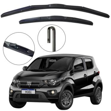 Imagem de Kit Palheta Dianteira Mobi 2016 a 2019 Limpador de Parabrisa de Silicone