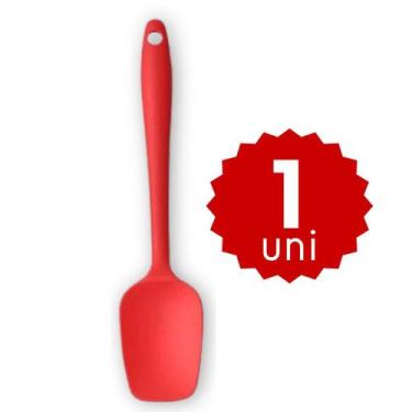 Imagem de Kit Espátula Reta 21cm Silicone Premium Não Risca Panelas Resistente C