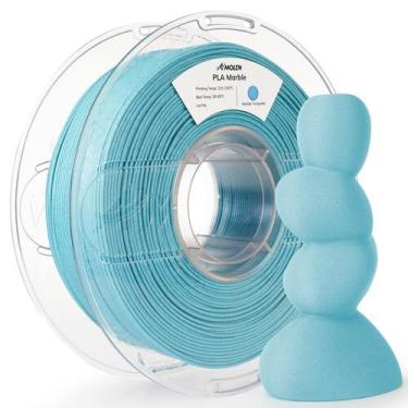 Imagem de Filamento para impressora 3D AMOLEN PLA Rock Turquesa 1,75 mm