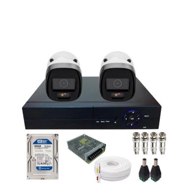 Imagem de Kit 2 Câmeras Vhd 1220b Colorvu Intelbras, Dvr Alta Performance 4ch C/Hd