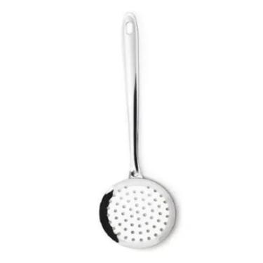 Imagem de Espátula em Aço Inox Fritar Fritura Peneira Escumadeira