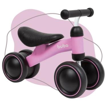 Imagem de Bike Buba Bicicleta De Equilíbrio 4 Rodas cor Rosa 12 a 24 meses ate 2