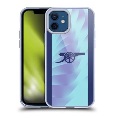 Imagem de Head Case Designs Capa de gel macio oficialmente licenciada Arsenal FC Third 2024/25 compatível com Apple iPhone 12 / iPhone 12 Pro