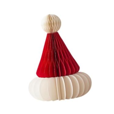 Imagem de Nishiyuenyi Chapéu de Papai Noel para Pendurar, Decoração de Cena, Adereço de Mesa, Feriado, Enfeite Engraçado de árvore de Natal, Chapéu de Papel de Natal para Q