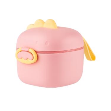 Imagem de Pote Dosador Leite em Pó Rosa com Colher Medidora Tam P