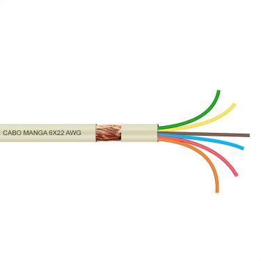 Imagem de Cabo Manga 6x22 AWG - com Blindagem Bege - 50 Metros