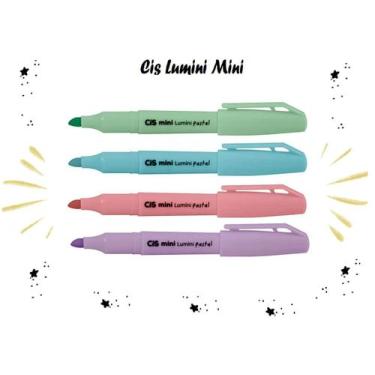 Imagem de Marca Texto Mini Lumini Pastel - Kit C/4 - CIS 