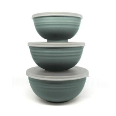 Imagem de Conjunto 3 Bowls De Bambu E Pp Com Tampa