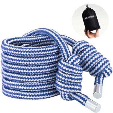 Imagem de Megaraise Corda de salto fitness com peso para mulheres e homens, corda pesada ajustável de 700 g para exercícios de adultos, treinamento de mobilidade e coordenação, academia em casa e ao ar livre