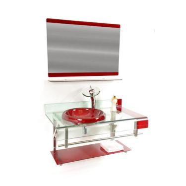Imagem de Combo 3 em 1 - Gabinete 90cm Inglaterra + Torneira Ibiza + Kit Banheir