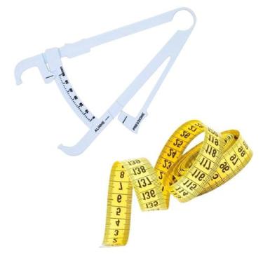 Imagem de Kit Adipometro Medidor Gordura Corporal Fita Metrica Trena - LOVE SAUD