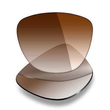 Imagem de Mryok Lentes de reposição UV400 para óculos de sol Oakley Frogskins Range XL OO9503 58 mm, HD Polarized, proteção UV, resistente a impactos e ajuste perfeito - Marrom degradê matiz