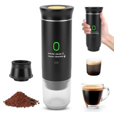 Imagem de Gugxiom Cafeteira portátil 3 em 1, mini cafeteira de acampamento, autoaquecimento para carro com USB-C, para caminhadas, escritório, trailer
