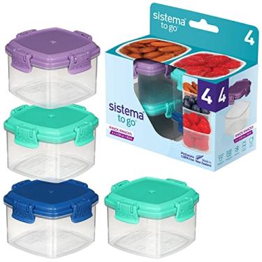 Imagem de Pacote de mini cuecas de armazenamento de alimentos da coleção Sistema To Go, 60 ml cada, cores sortidas, conjunto de 4, Multicor, Set of 4/ Mini, 1