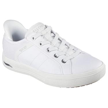 Imagem de Skechers Tênis feminino sem cadarço Arcade-Forever confortável com as mãos livres, Branco, 41