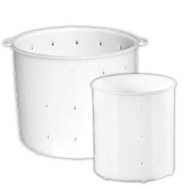 Imagem de Conjunto de Formas para Queijo Minas e Ricota, Polietileno Branco, Múltiplos Tamanhos (1kg, 500g, 250g), Fabricação Artesanal, com Furos para Drenagem, Higiênico e Durável (1KG E 500G)