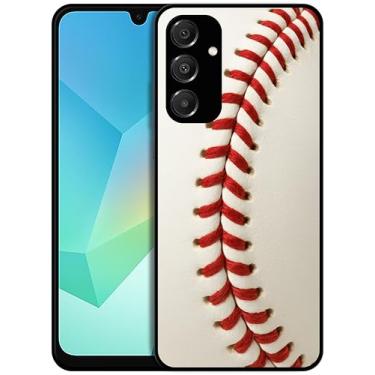 Imagem de SM CASES Capa protetora à prova de choque para Samsung Galaxy A16 4G, Galaxy A16 5G - estampa de beisebol, design impresso em 2D, capa protetora de borracha TPU à prova de choque para Samsung Galaxy