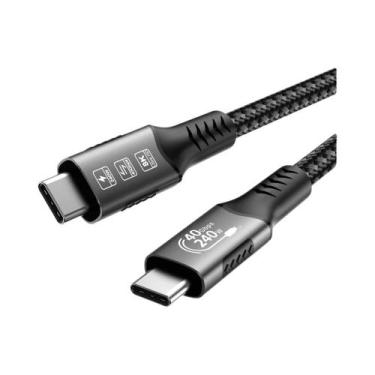 Imagem de Cabo USB4 Tipo C 8K 40Gbps 240W PD3.1 QC4.0 Carregamento Rápido Transf