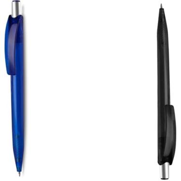 Imagem de Conjunto de Canetas Esferográficas Retráteis, 7 Cores Sortidas, Escrita Azul, Corpo em Papel Reciclado, 15 cm, Kit com 2 e 1 Unidades (Azul e Preto)