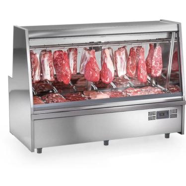 Imagem de Balcão Frigorifico Turino Com Depósito Gats200d Gelopar Expositor De Carnes Inox 220v