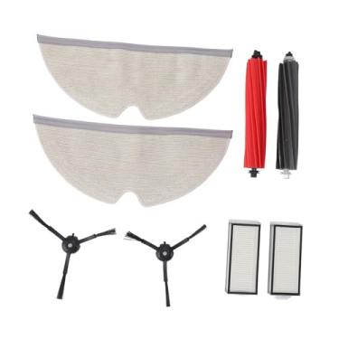 Imagem de Hztyyier Kit de Acessórios para Aspirador de pó robô, 2 Escovas Principais, 2 Escovas Laterais, 2 Panos de Esfregão, 2 Filtros, Peças de Reposição para Q8