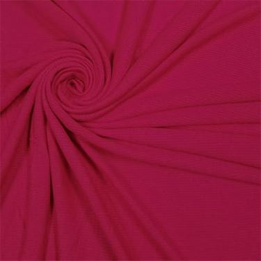 Imagem de Tecido de malha canelada rayon elastano por jarda – 147 cm de largura, macio e respirável 2x1 canelado elástico, 220 g/m2 para roupas, leggings, faixas de cabeça e costura DIY