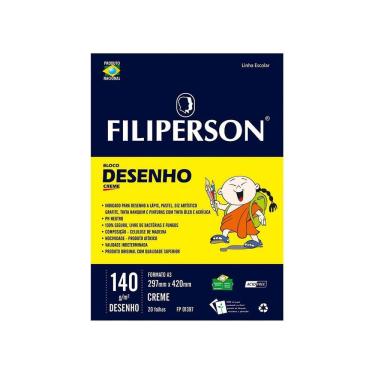 Imagem de Bloco De Desenho A3 Creme 140G 20 Folhas - Filiperson - 1397