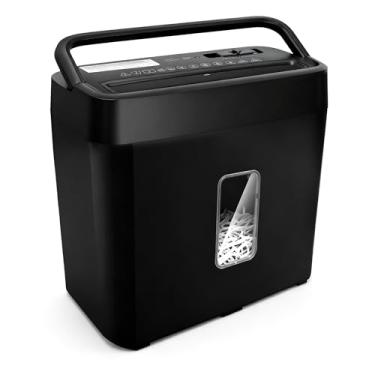 Imagem de Fragmentadora de Papel 5 Folhas Corte Cruzado 4x30mm -Caxia de 8L Elétrica 110v/220v Triturador de Papel Compacto para Escritório em Casa - Segurança e Eficiência (220V)